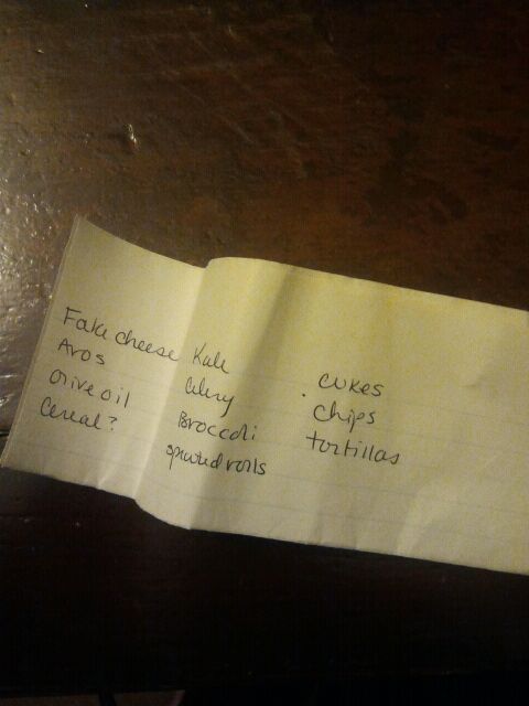 grocery list
